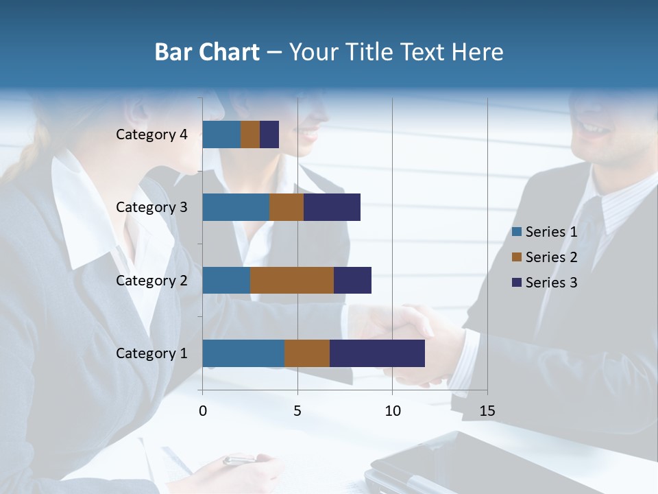 A Group Of Business People Shaking Hands PowerPoint Template