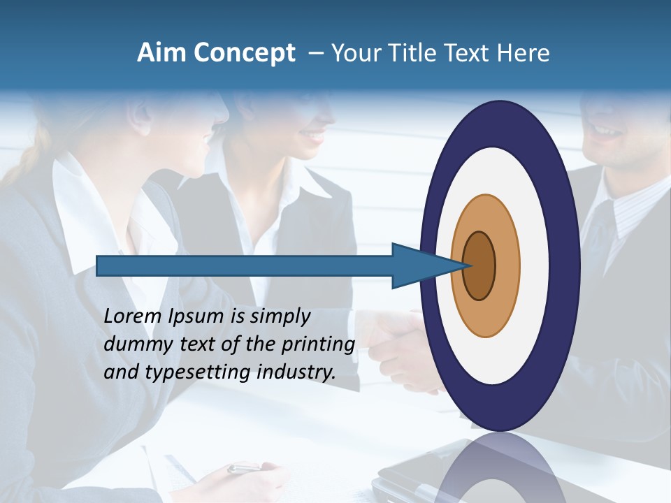 A Group Of Business People Shaking Hands PowerPoint Template