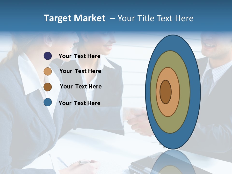 A Group Of Business People Shaking Hands PowerPoint Template