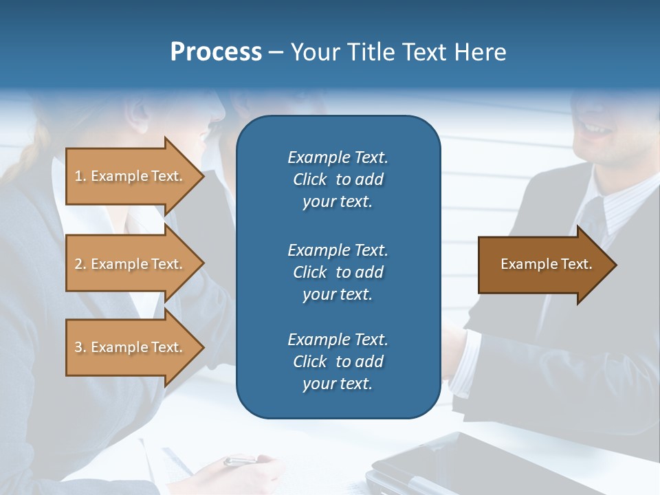 A Group Of Business People Shaking Hands PowerPoint Template