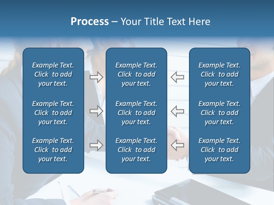 A Group Of Business People Shaking Hands PowerPoint Template