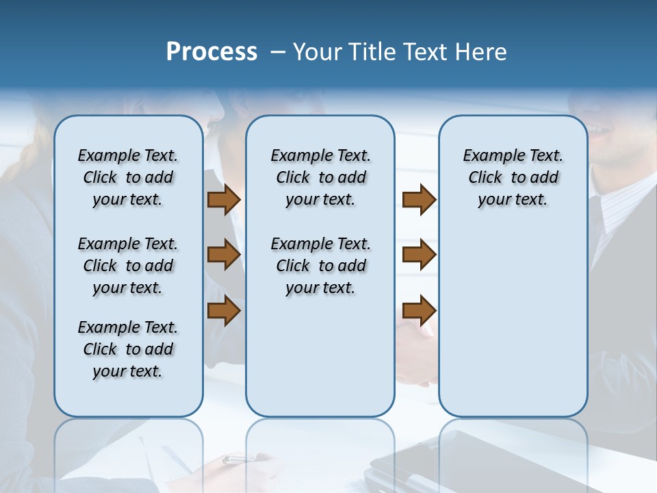A Group Of Business People Shaking Hands PowerPoint Template