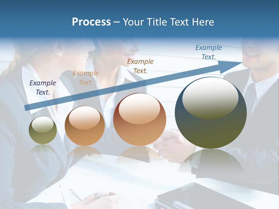 A Group Of Business People Shaking Hands PowerPoint Template