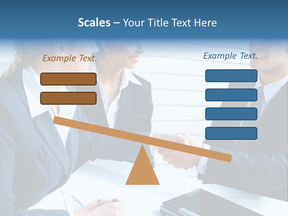A Group Of Business People Shaking Hands PowerPoint Template