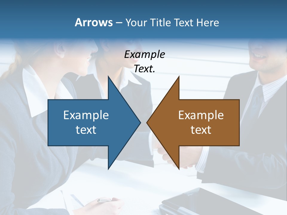 A Group Of Business People Shaking Hands PowerPoint Template