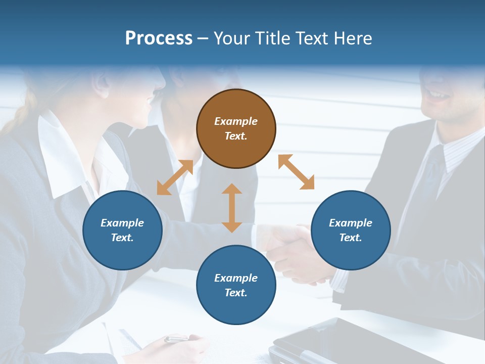A Group Of Business People Shaking Hands PowerPoint Template