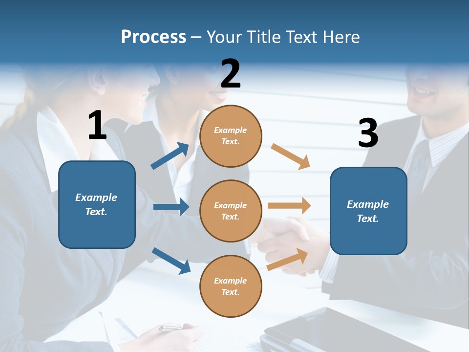A Group Of Business People Shaking Hands PowerPoint Template