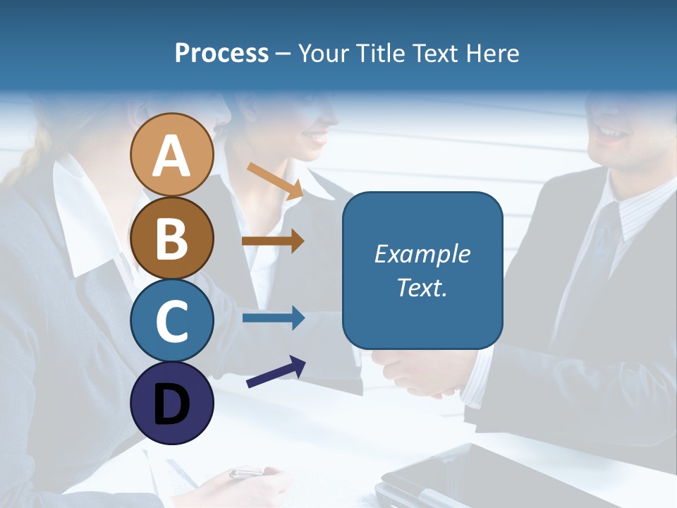 A Group Of Business People Shaking Hands PowerPoint Template