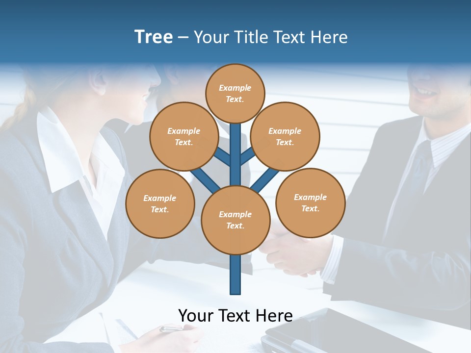 A Group Of Business People Shaking Hands PowerPoint Template