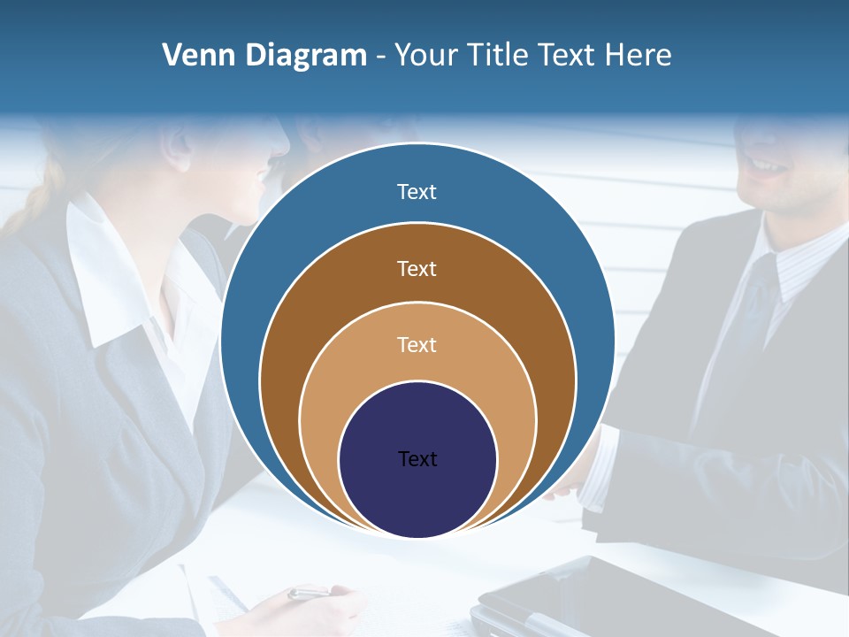 A Group Of Business People Shaking Hands PowerPoint Template