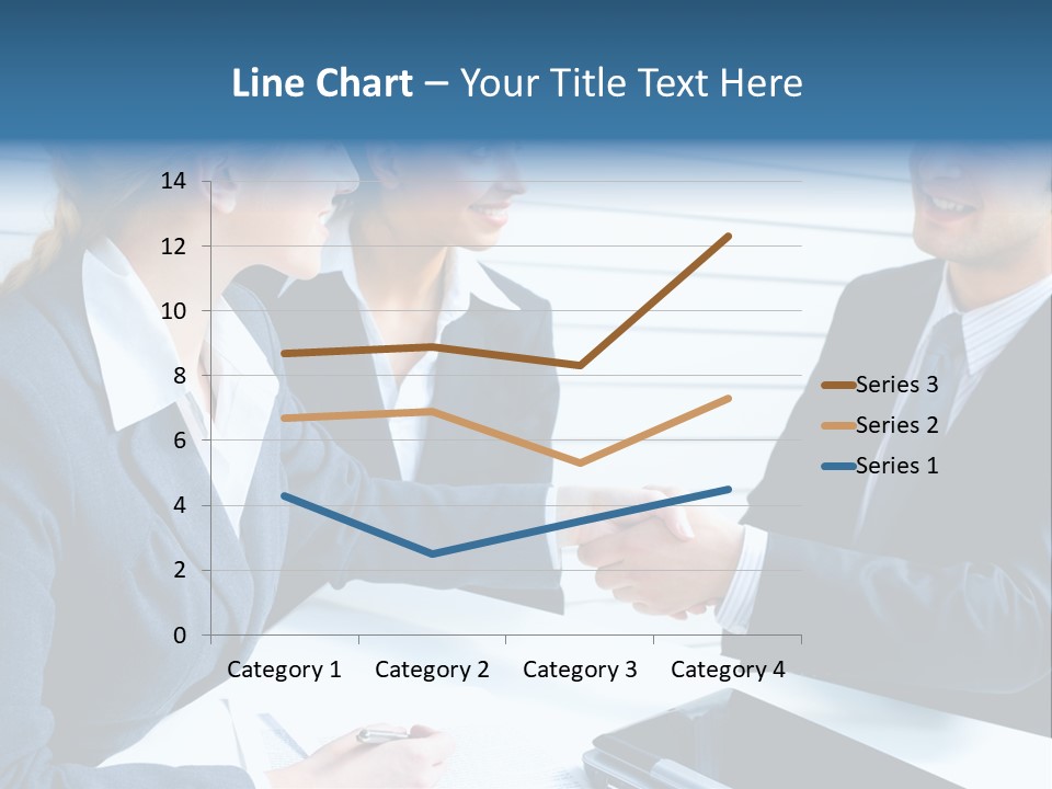 A Group Of Business People Shaking Hands PowerPoint Template