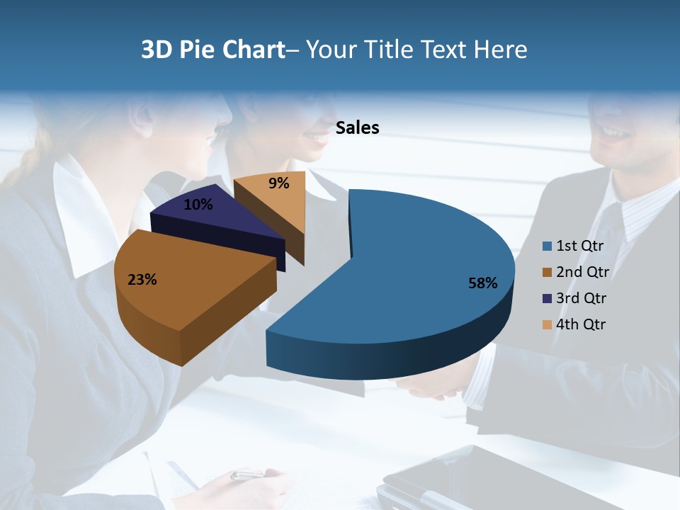 A Group Of Business People Shaking Hands PowerPoint Template