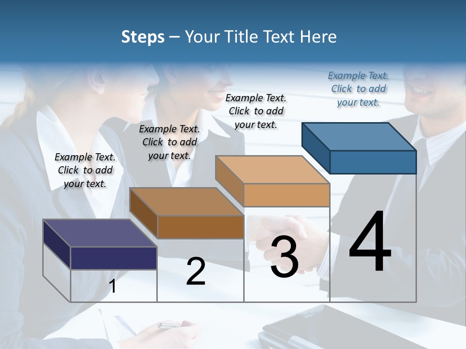 A Group Of Business People Shaking Hands PowerPoint Template