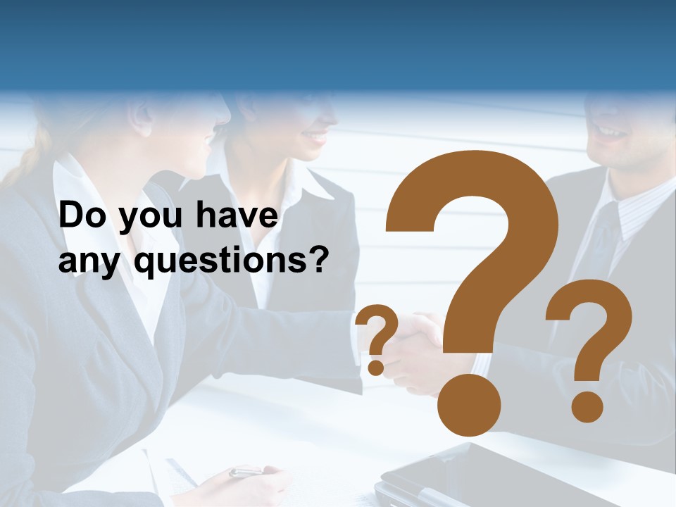 A Group Of Business People Shaking Hands PowerPoint Template