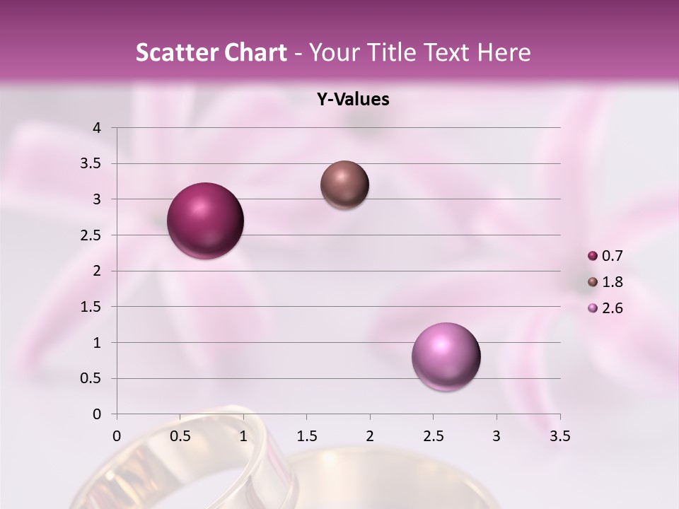 Two Gold Wedding Rings Sitting On Top Of A Table PowerPoint Template