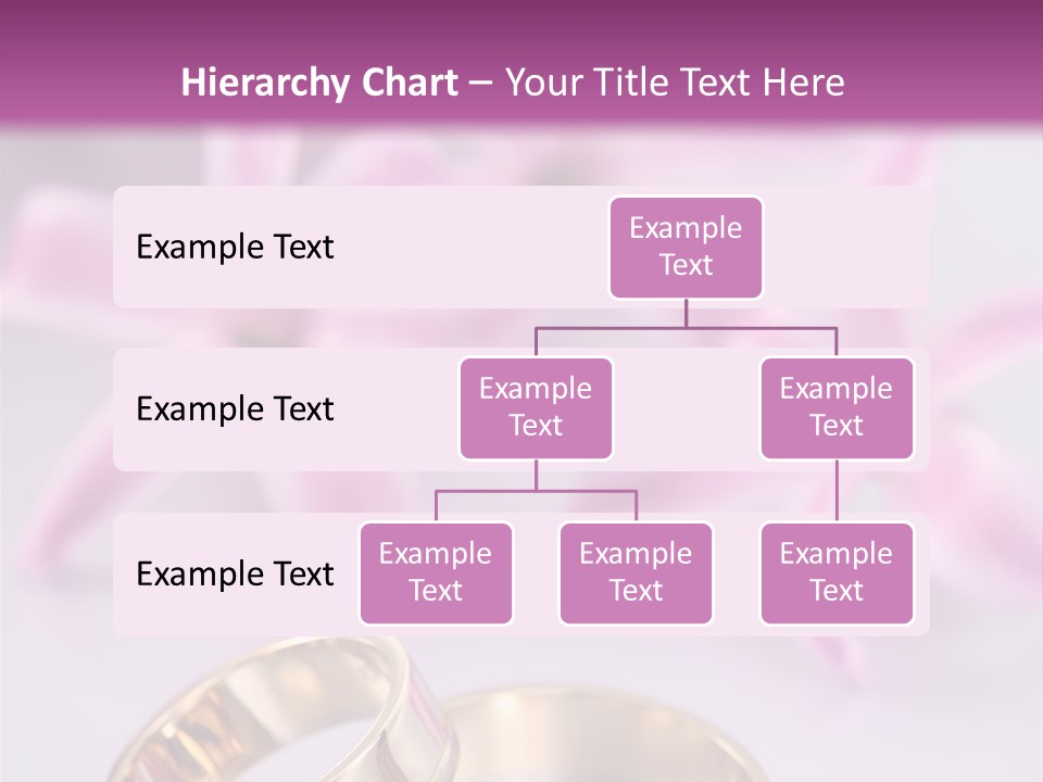 Two Gold Wedding Rings Sitting On Top Of A Table PowerPoint Template