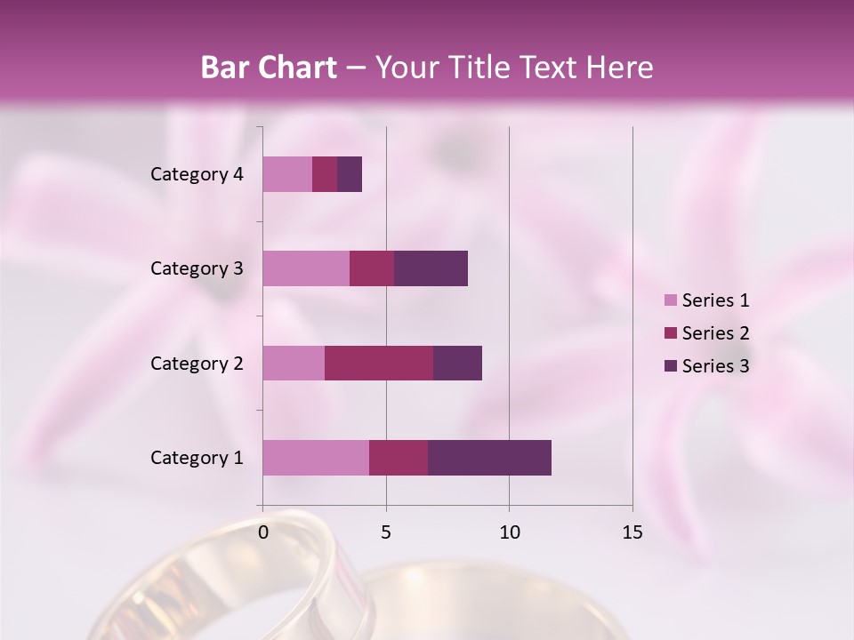 Two Gold Wedding Rings Sitting On Top Of A Table PowerPoint Template