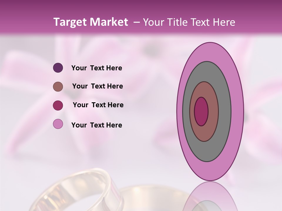 Two Gold Wedding Rings Sitting On Top Of A Table PowerPoint Template