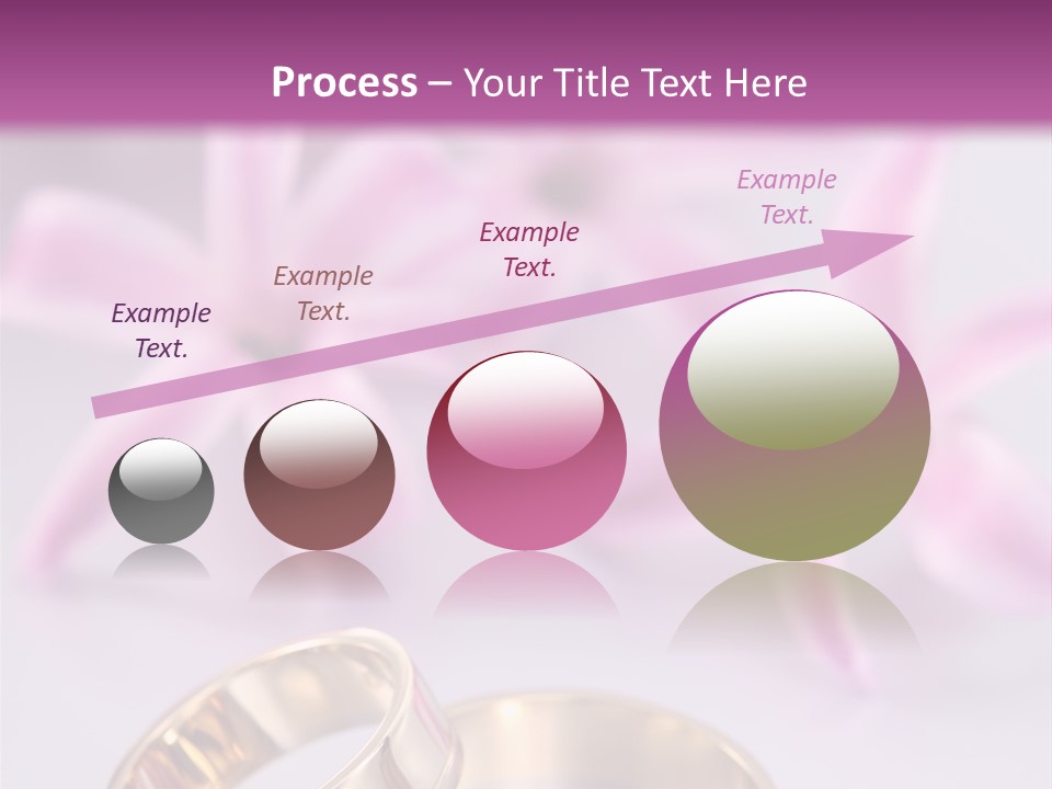 Two Gold Wedding Rings Sitting On Top Of A Table PowerPoint Template