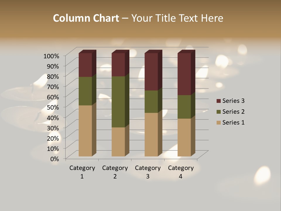 Burning Tea Lights On Black Background, With Selective Focus PowerPoint Template