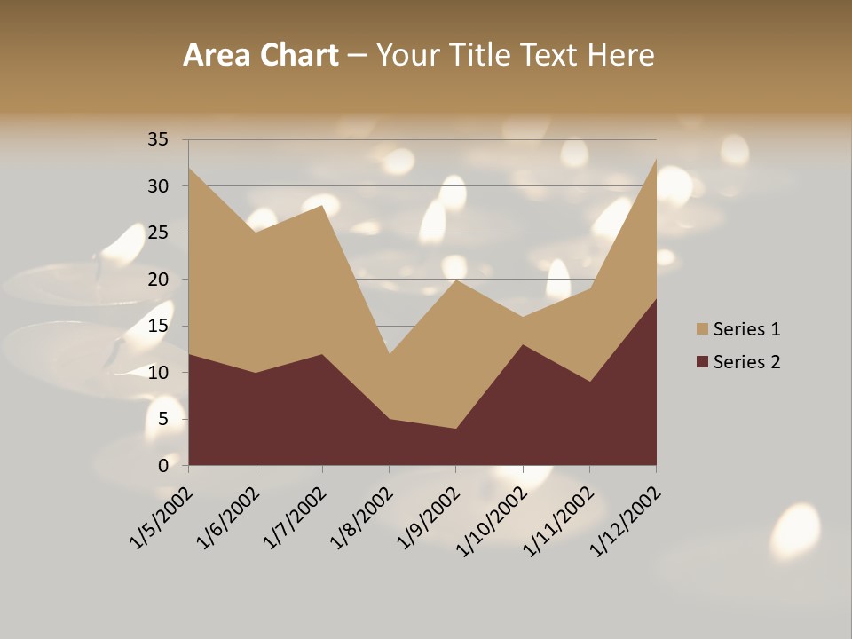 Burning Tea Lights On Black Background, With Selective Focus PowerPoint Template