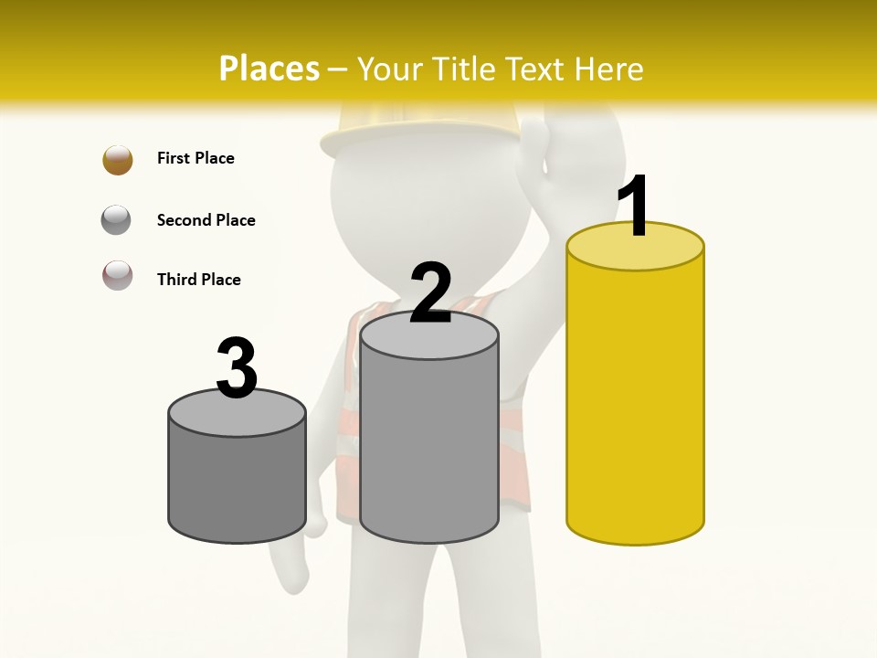 3D Human At A Stop Pose PowerPoint Template