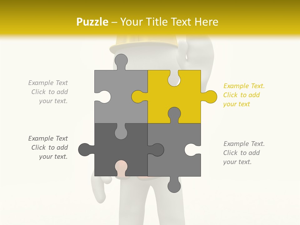 3D Human At A Stop Pose PowerPoint Template