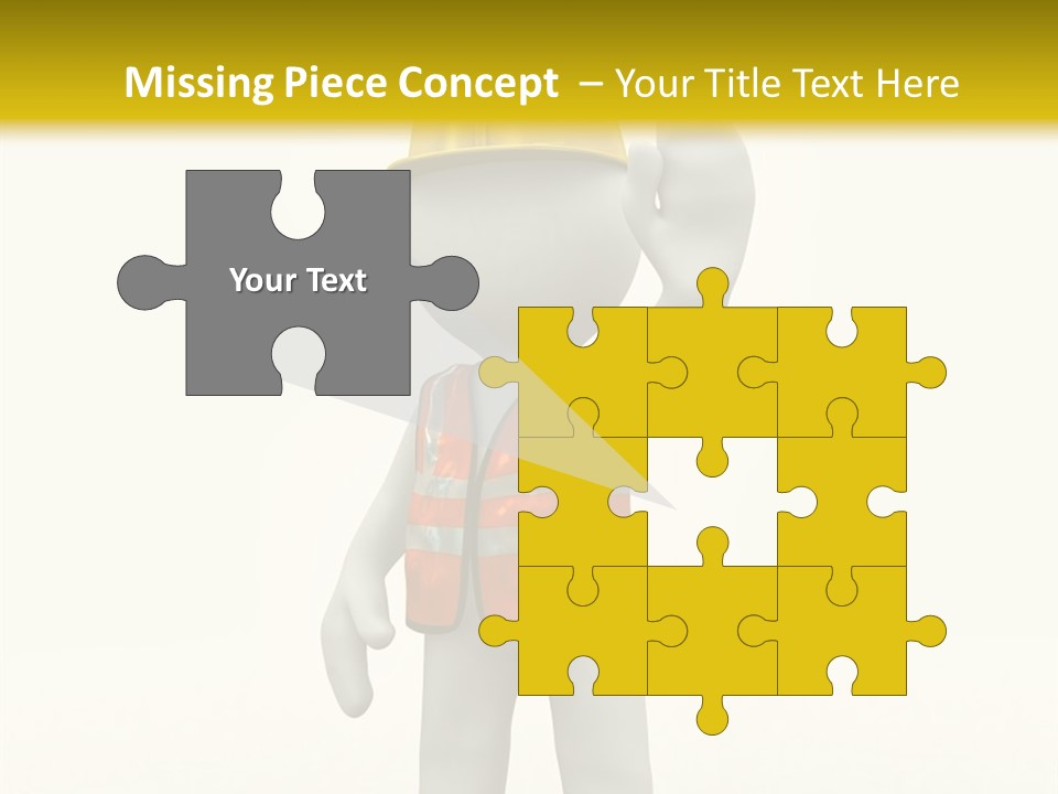 3D Human At A Stop Pose PowerPoint Template