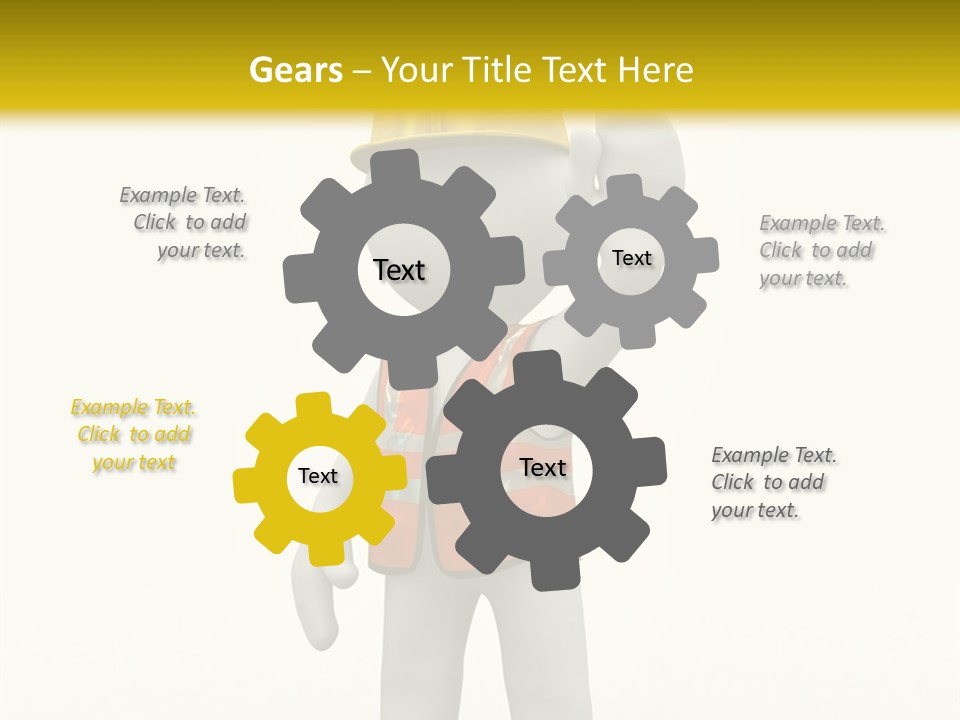 3D Human At A Stop Pose PowerPoint Template
