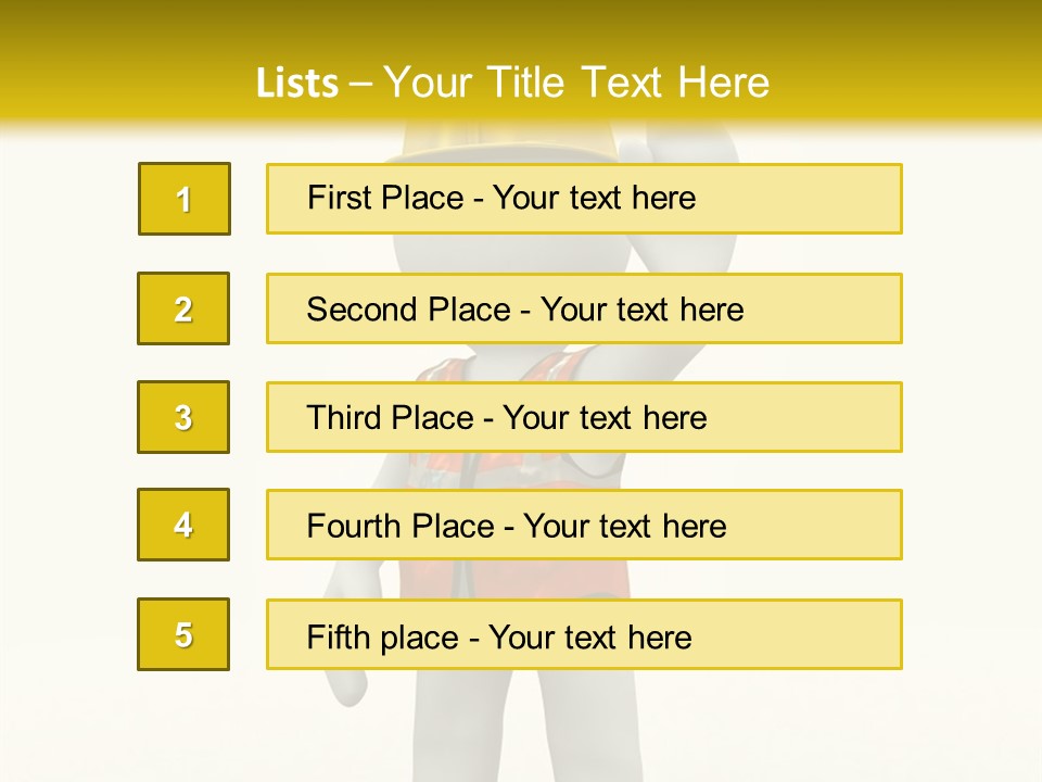 3D Human At A Stop Pose PowerPoint Template