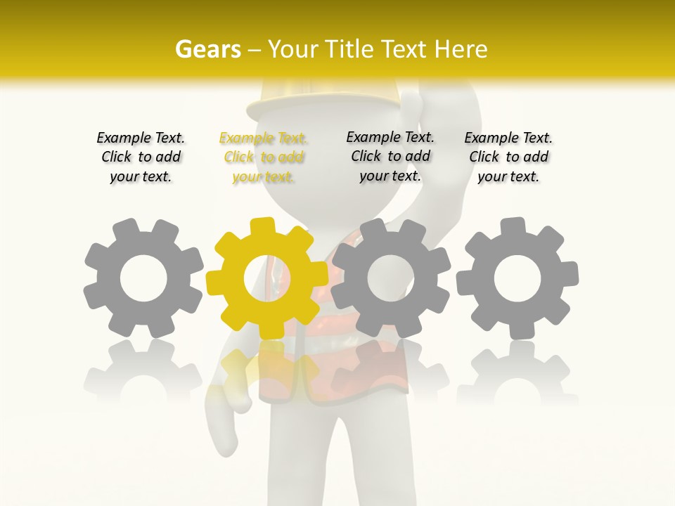 3D Human At A Stop Pose PowerPoint Template