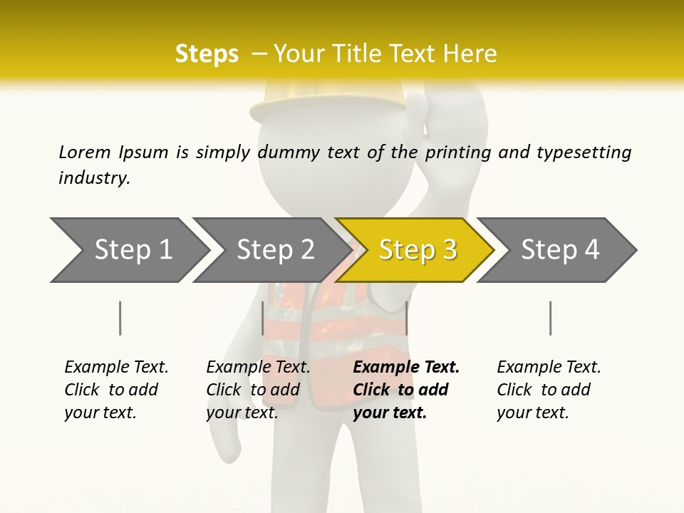 3D Human At A Stop Pose PowerPoint Template