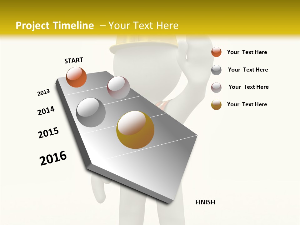 3D Human At A Stop Pose PowerPoint Template