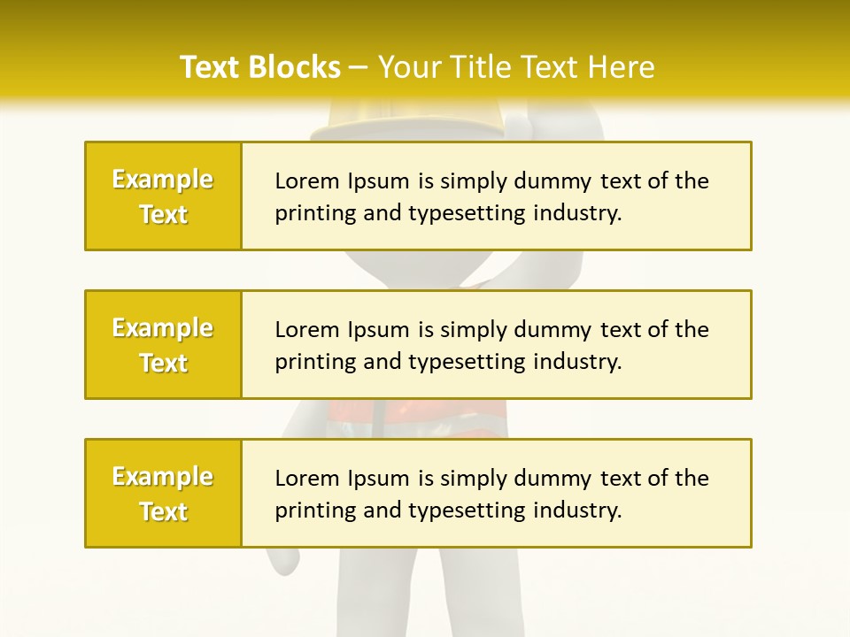 3D Human At A Stop Pose PowerPoint Template