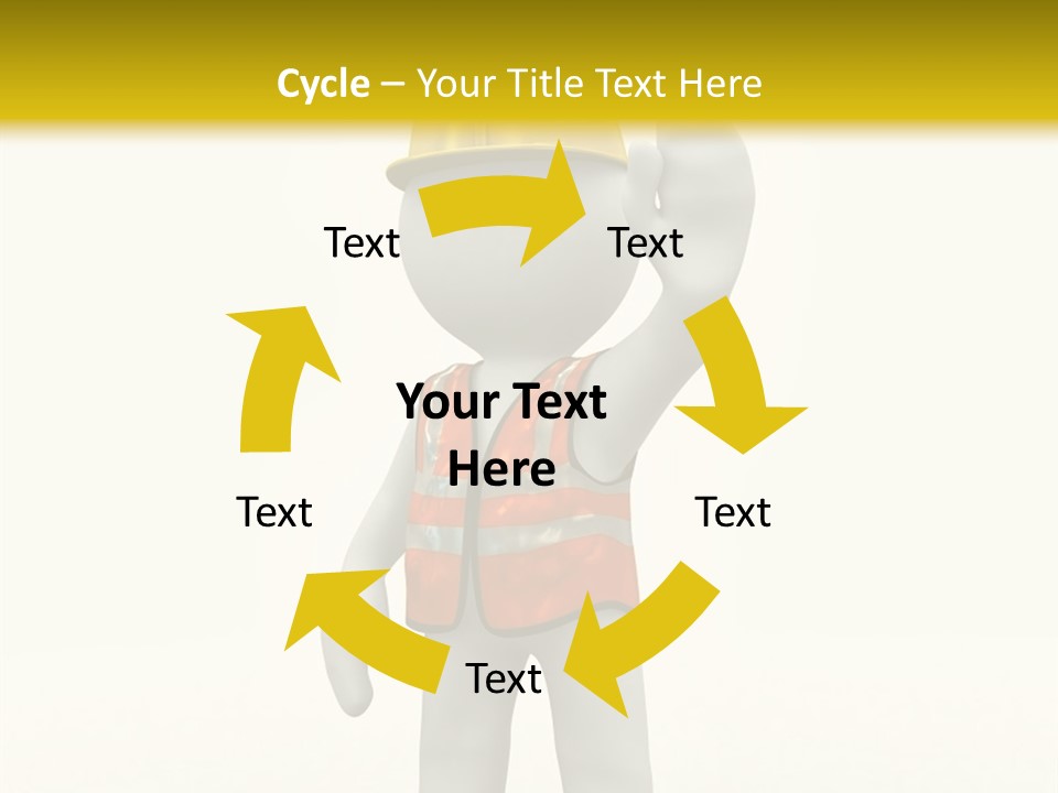 3D Human At A Stop Pose PowerPoint Template