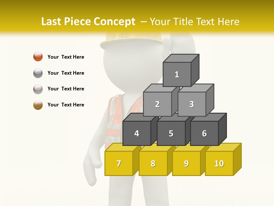 3D Human At A Stop Pose PowerPoint Template