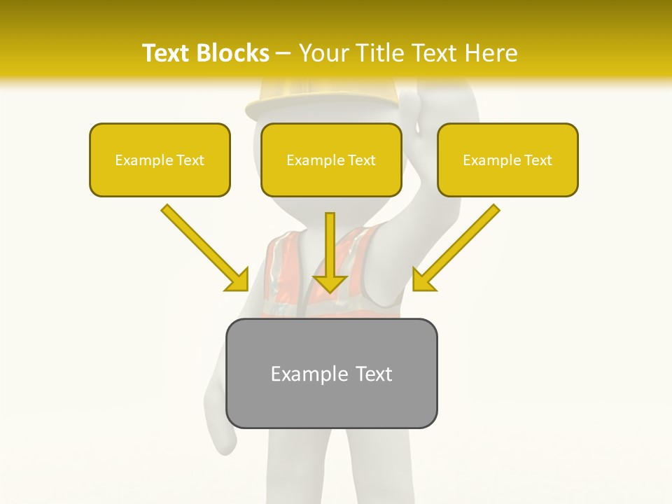 3D Human At A Stop Pose PowerPoint Template