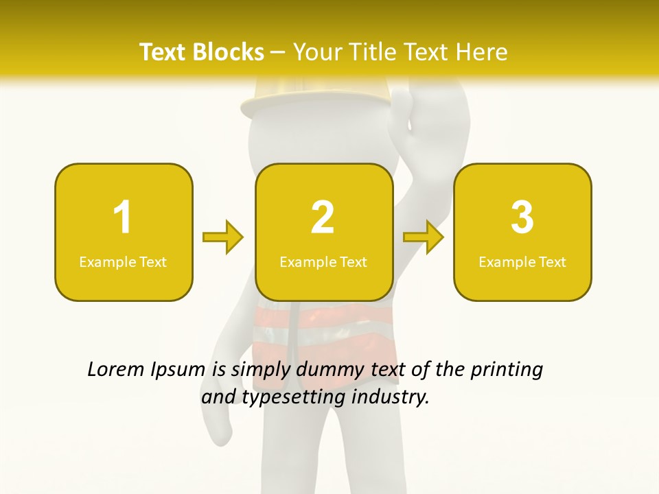3D Human At A Stop Pose PowerPoint Template