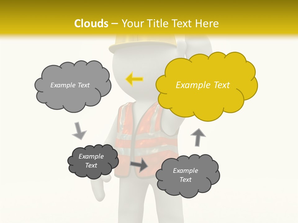 3D Human At A Stop Pose PowerPoint Template