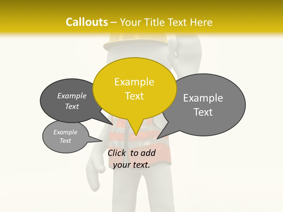 3D Human At A Stop Pose PowerPoint Template
