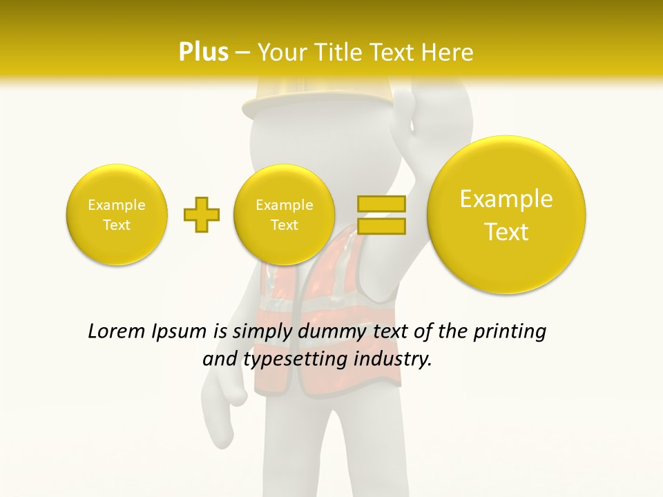 3D Human At A Stop Pose PowerPoint Template