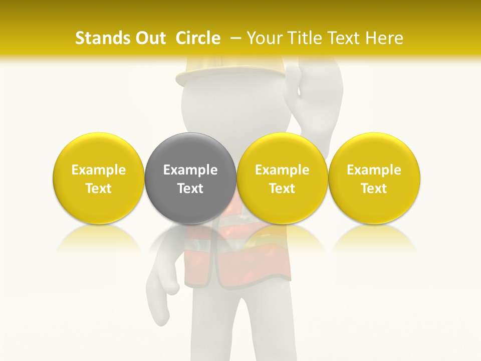 3D Human At A Stop Pose PowerPoint Template