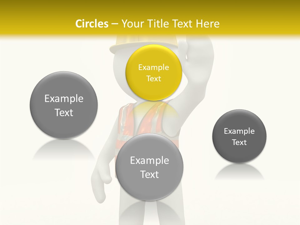 3D Human At A Stop Pose PowerPoint Template