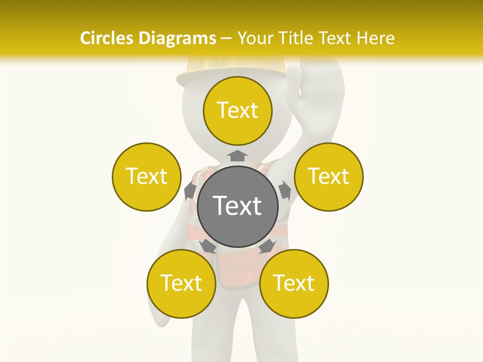 3D Human At A Stop Pose PowerPoint Template
