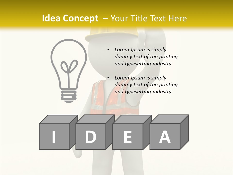 3D Human At A Stop Pose PowerPoint Template