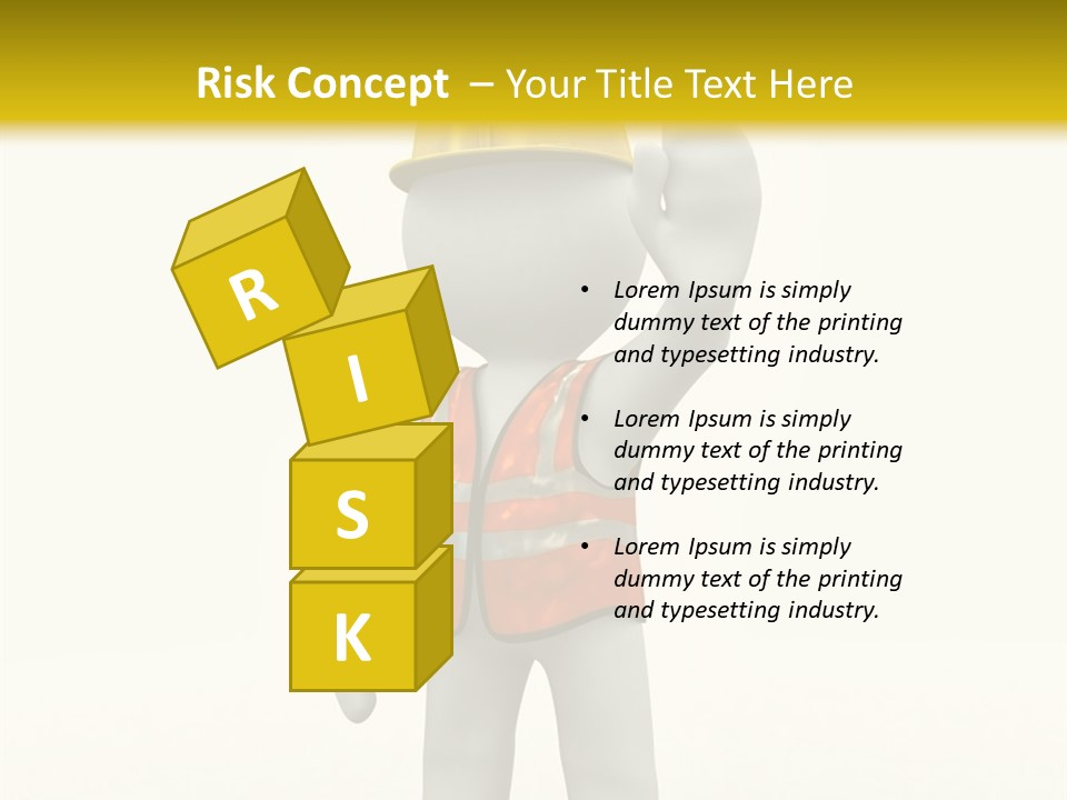 3D Human At A Stop Pose PowerPoint Template