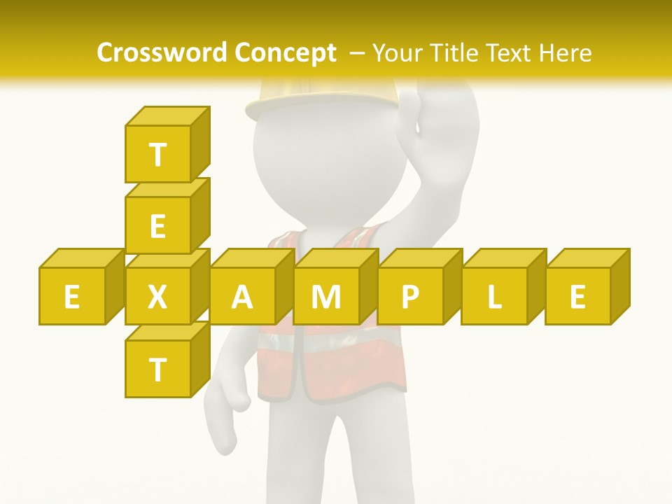 3D Human At A Stop Pose PowerPoint Template