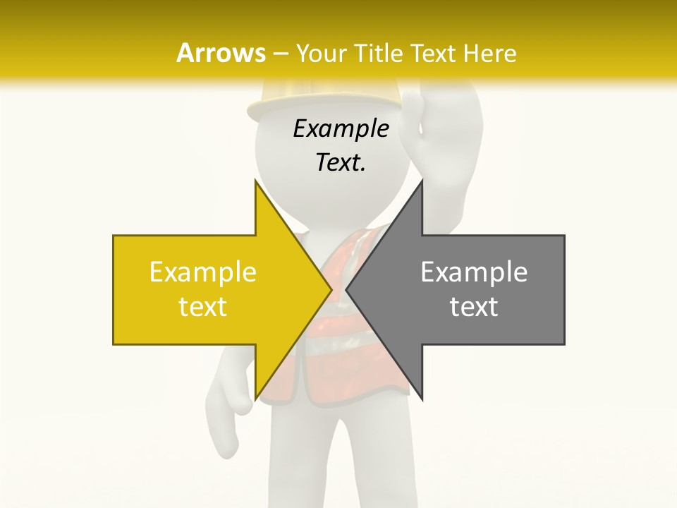 3D Human At A Stop Pose PowerPoint Template