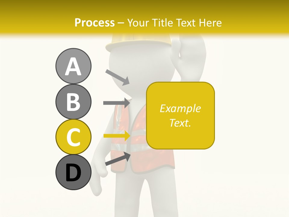 3D Human At A Stop Pose PowerPoint Template