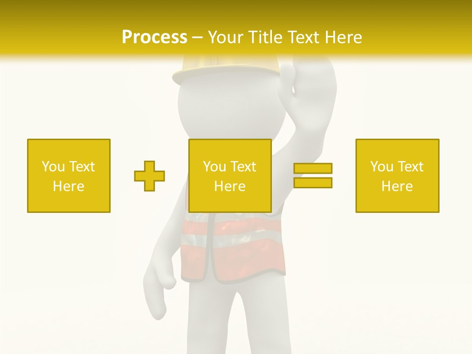 3D Human At A Stop Pose PowerPoint Template